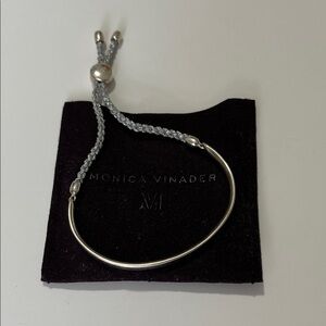 Monica Vinader Silver Adjustable Bracelet